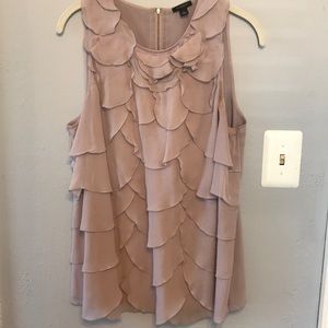 Lavender Top with Ruffling & Details